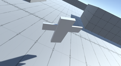 Effect on the camera when you apply a 45 degree downward pitch on the target.