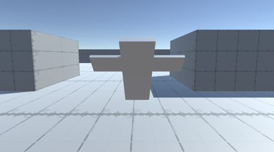 Effect on the camera when you apply a 45 degree downward pitch on the target.