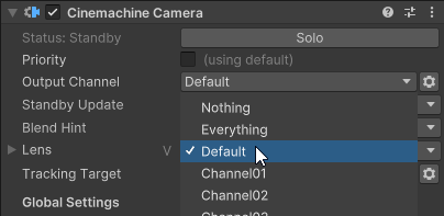 Cinemachine Channels Camera