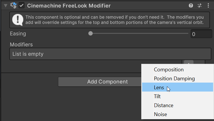 Free Look Modifier Inspector